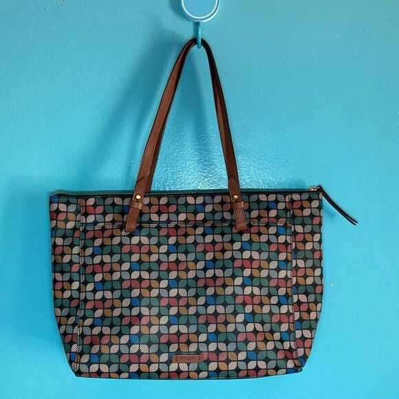 Fossil "Rachel" Large Tote Bag in Multi Color Pattern 12 X 14 X 4.5 - Picture 5 of 14